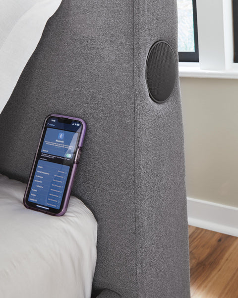 Finigale Upholstered Bed with Wireless Audio