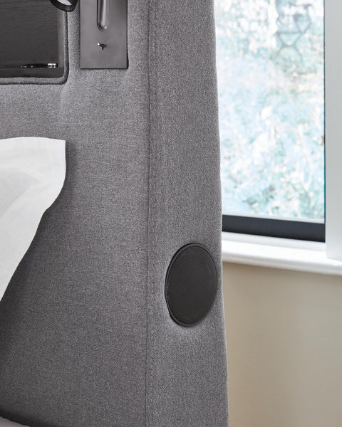 Finigale Upholstered Bed with Wireless Audio