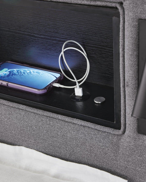 Finigale Upholstered Bed with Wireless Audio