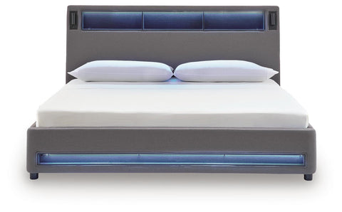 Finigale Upholstered Bed with Wireless Audio