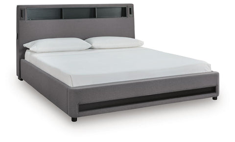 Finigale Upholstered Bed with Wireless Audio