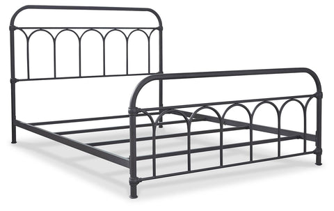 Nashburg Metal Bed with Chime 10" Hybrid Mattress in a Box