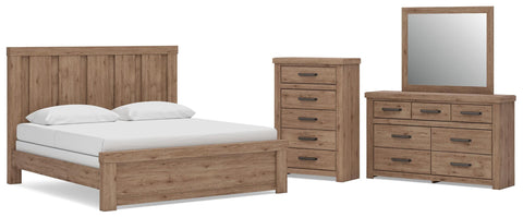 Oliandon Panel Bed, Dresser, Mirror and Chest