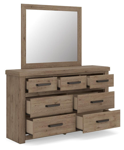 Oliandon Panel Storage Bed, Dresser, Mirror, Chest and Nightstand
