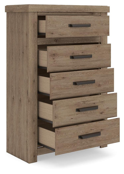 Oliandon Panel Bed, Dresser and Chest