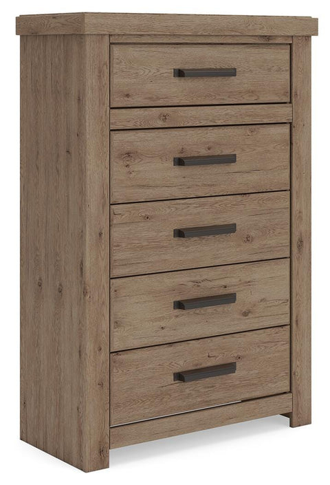 Oliandon Panel Storage Bed, Dresser and Chest