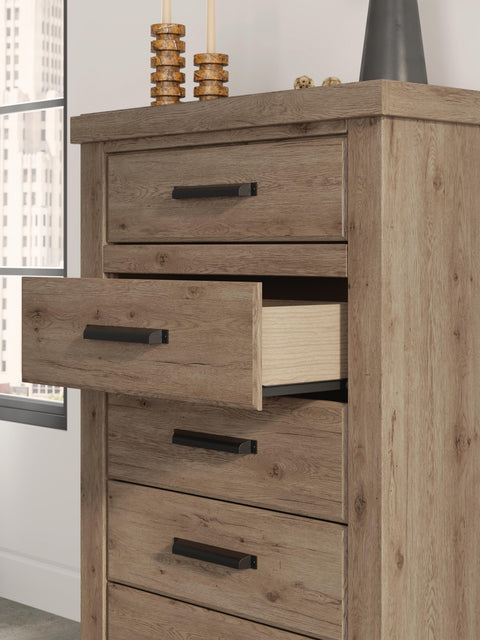 Oliandon Panel Bed, Dresser and Chest