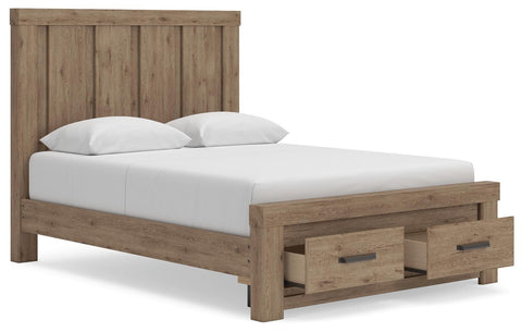 Oliandon Panel Storage Bed, Dresser, Mirror and Chest