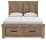 Oliandon Panel Storage Bed, Dresser and Mirror