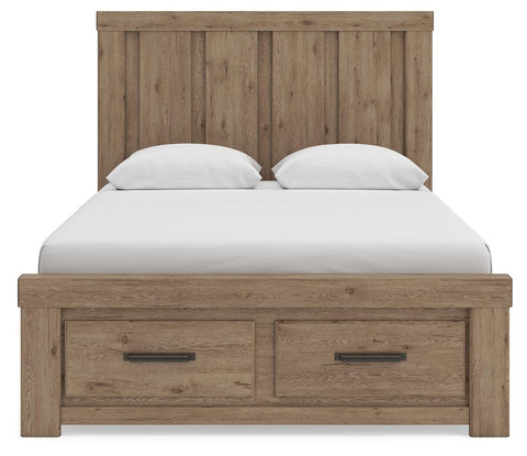 Oliandon Panel Storage Bed, Dresser, Mirror and Chest