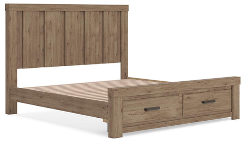 Oliandon Panel Storage Bed, Dresser and Mirror