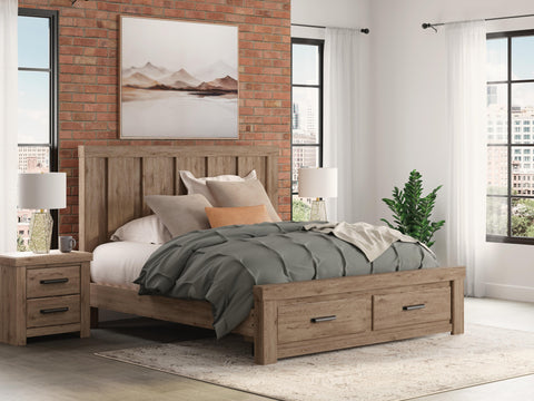 Oliandon Panel Storage Bed, Dresser and Chest