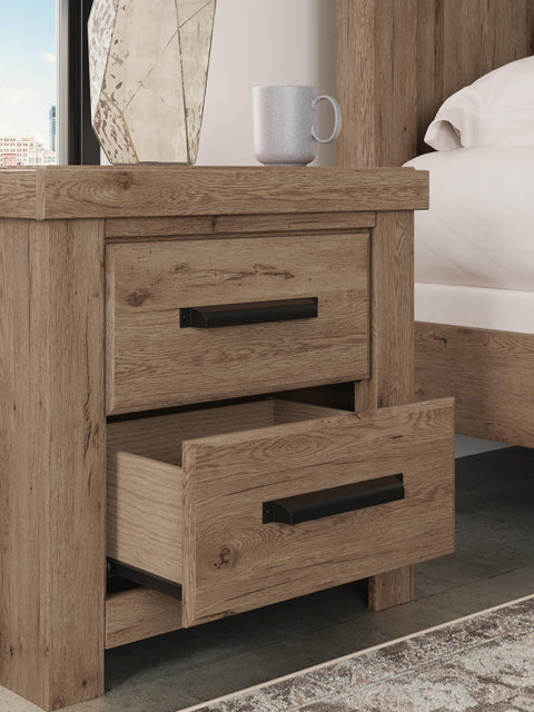 Oliandon Panel Bed, Dresser, Mirror, Chest and Nightstand