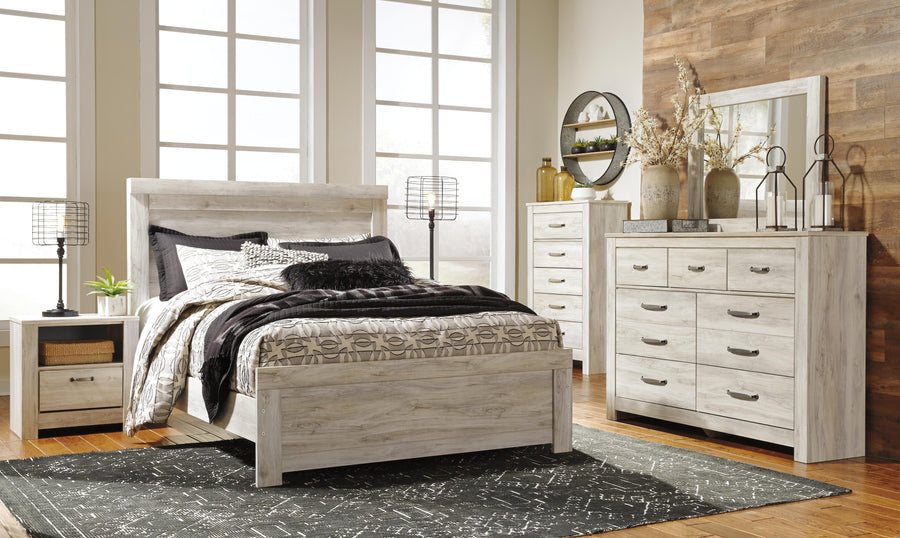 Bellaby Panel Bed, Dresser, Mirror, Chest and 2 Nightstands