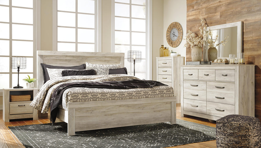 Bellaby Panel Bed, Dresser, Mirror, Chest and 2 Nightstands