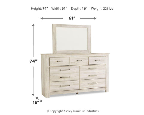 Bellaby Crossbuck Panel Bed, Dresser and Mirror