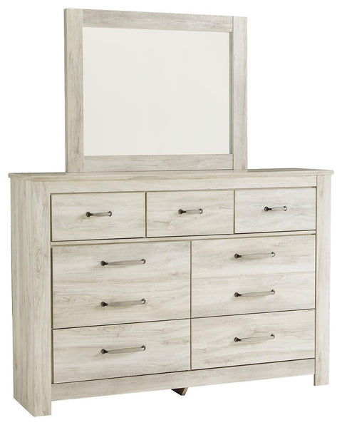 Bellaby Panel Bed with Mirrored Dresser
