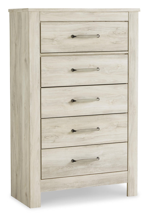 Bellaby Panel Bed with Mirrored Dresser, Chest and Nightstand
