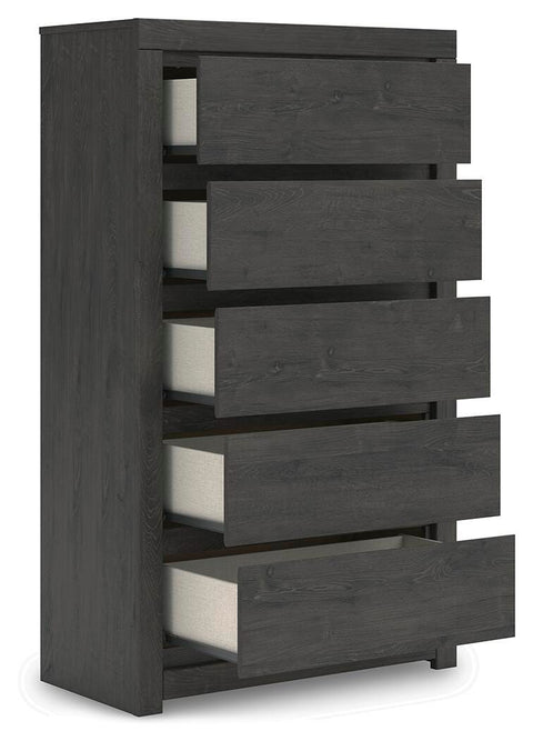 Fraluna Panel Bed, Dresser, Mirror, Chest and Nightstand