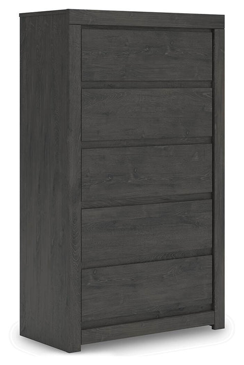 Fraluna Panel Bed, Dresser, Mirror, Chest and Nightstand