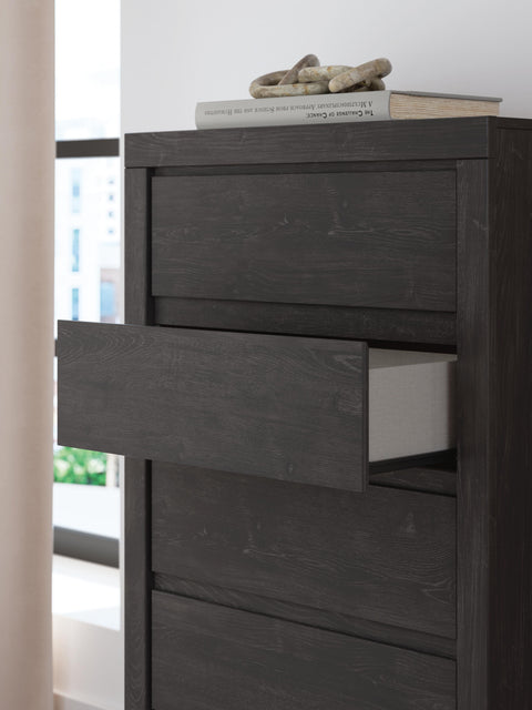 Fraluna Panel Storage Bed, Dresser, Mirror and Chest