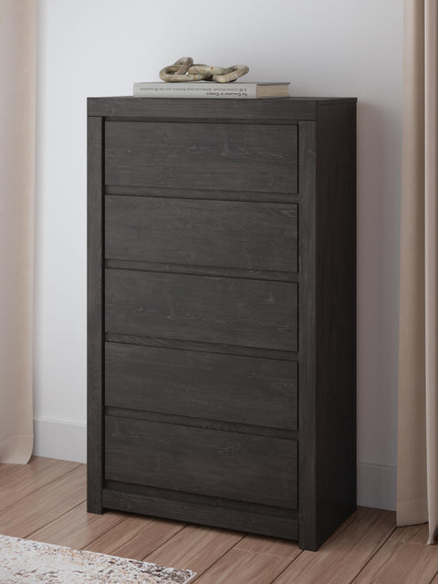 Fraluna Panel Storage Bed, Dresser, Mirror and Chest