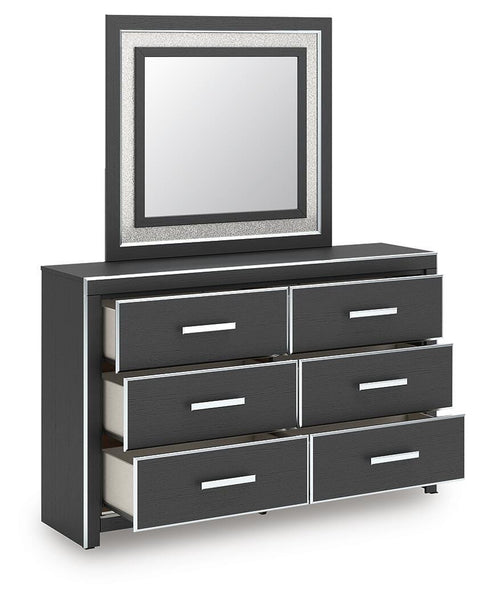 Zuraleus Upholstered Bed, Dresser, Mirror and 2 Nightstands