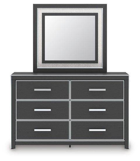 Zuraleus Upholstered Bed, Dresser, Mirror and 2 Nightstands
