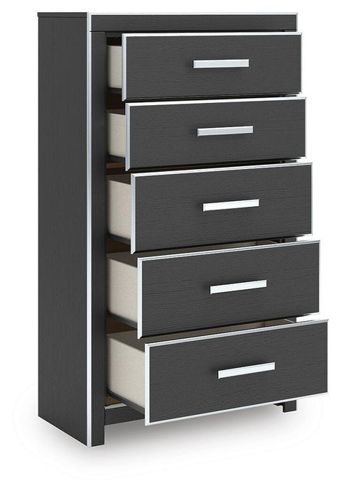 Zuraleus Upholstered Bed, 2 Chests and 2 Nightstands