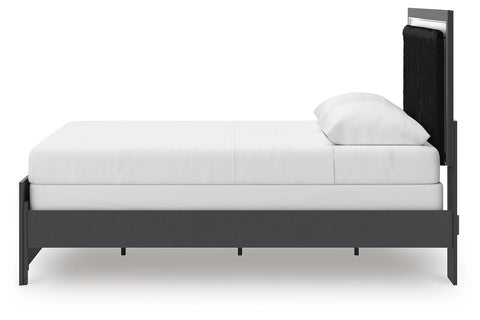 Zuraleus Upholstered Panel Bed, Dresser and Mirror