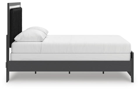 Zuraleus Upholstered Panel Bed, Dresser and Mirror