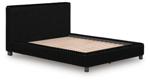 Zuraleus Upholstered Bed, Dresser and Nightstand