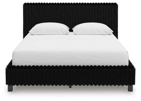 Zuraleus Upholstered Bed, Dresser and Mirror