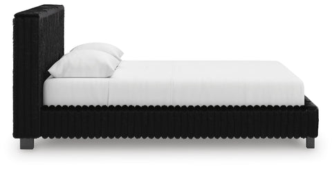 Zuraleus Upholstered Bed, Dresser and Nightstand