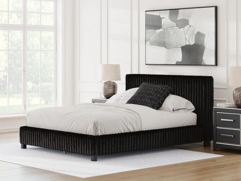 Zuraleus Upholstered Bed, Dresser and Mirror