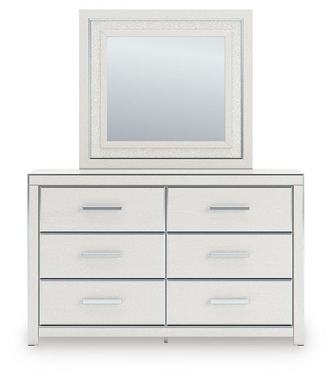 Zuraleus Upholstered Panel Platform Storage Bed, Dresser and Mirror