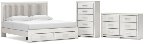 Zuraleus Upholstered Panel Platform Storage Bed, Dresser and Chest