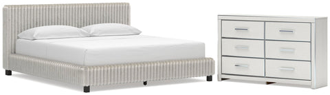 Zuraleus Upholstered Bed and Dresser