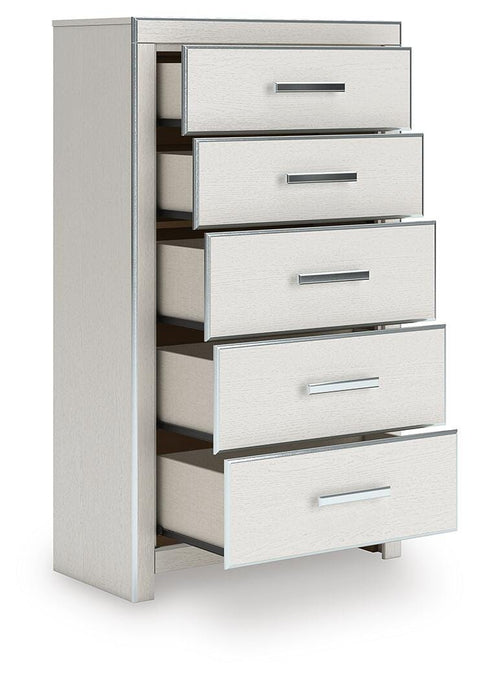 Zuraleus Upholstered Panel Platform Storage Bed, Dresser, Mirror and Chest
