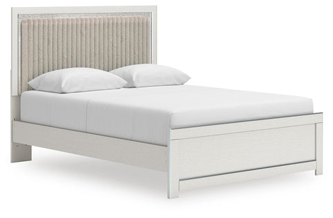 Zuraleus Upholstered Panel Platform Bed and Dresser