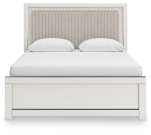 Zuraleus Upholstered Panel Platform Bed and Dresser