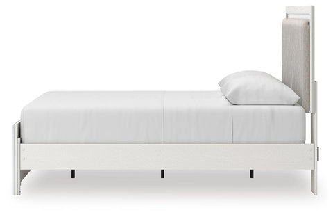 Zuraleus Upholstered Panel Platform Bed, Dresser, Mirror and Nightstand