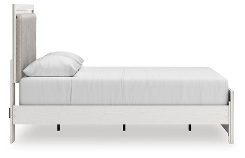 Zuraleus Upholstered Panel Platform Bed, Dresser and Nightstand