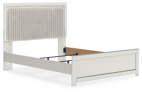 Zuraleus Upholstered Panel Bed, Dresser, Mirror and Chest