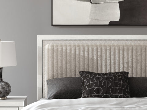 Zuraleus Upholstered Panel Bed, Dresser, Mirror, Chest and Nightstand