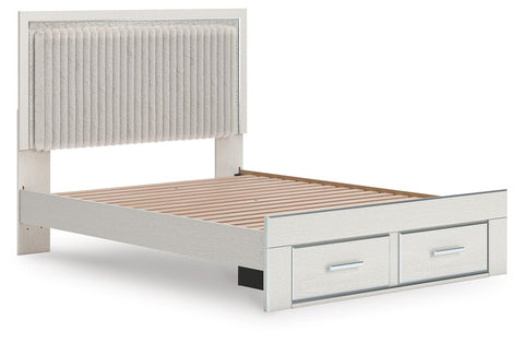 Zuraleus Upholstered Panel Platform Storage Bed, Dresser, Mirror and Chest