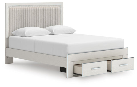 Zuraleus Upholstered Panel Platform Storage Bed, Dresser, Mirror, Chest and Nightstand