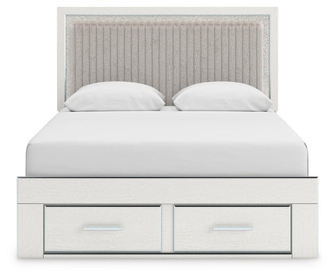 Zuraleus Upholstered Panel Platform Storage Bed, Dresser and Chest