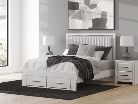 Zuraleus Upholstered Panel Platform Storage Bed, Dresser and Chest