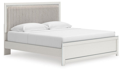 Zuraleus Upholstered Panel Platform Bed and Dresser
